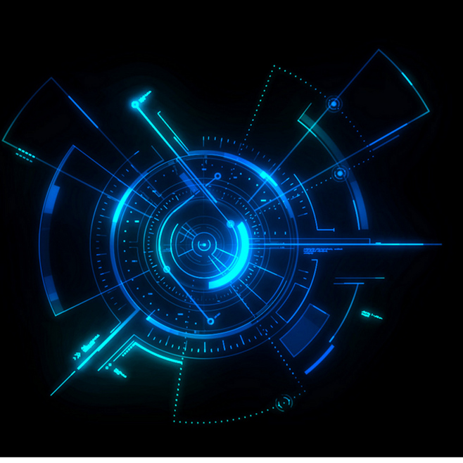 科技感圆形UI背景的设计与应用