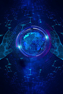 指尖科技 手触球体背景图中的未来感设计